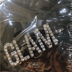 GLAM Rinestone Bobby Pin NWT!! By KITCH individual gold tone clip for hair. New!